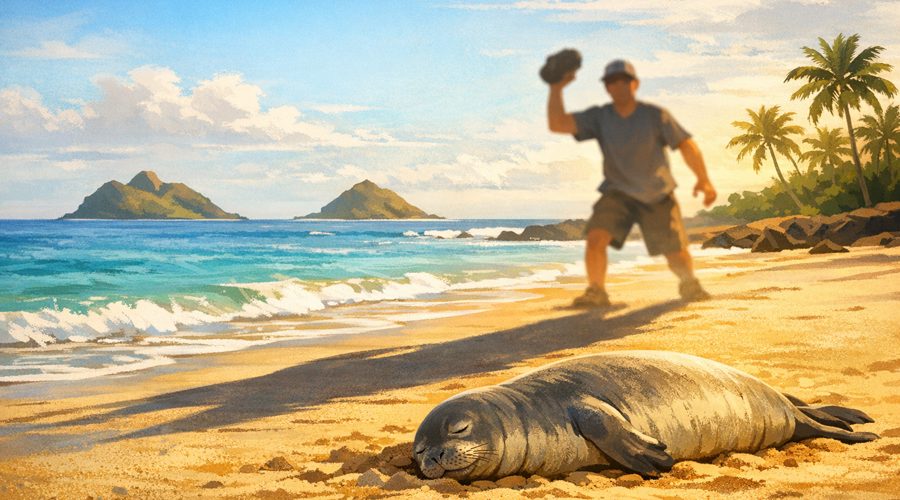 Hawaiian monk seal rock-throwing case leads to arrest and renewed calls for accountability